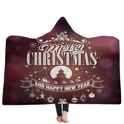 Merry Christmas Hooded Blanket Fleece Wearable Throw Blanket Christmas Gift New Year Gift Soft Warm Decoration Home Textile
Merry Christmas Hooded Blanket Fleece Wearable Throw Blanket Christmas Gift New Year Gift Soft Warm Decoration Home Textile