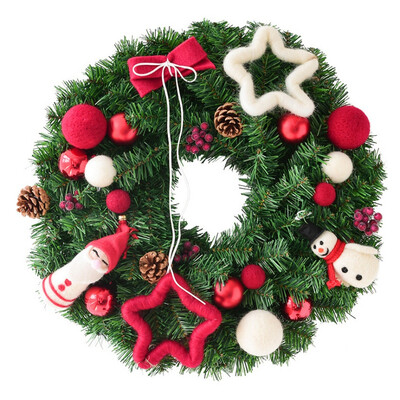 40 CM Doll Christmas Wreath PVC Marerial Wicker Felt Ball Door Hanging GarlandWindow Christmas Decorations
40 CM Doll Christmas Wreath PVC Marerial Wicker Felt Ball Door Hanging GarlandWindow Christmas Decorations