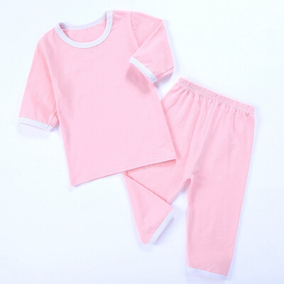 Kids boys Girls Pajama Sets Solid Color Pajama Sets Seven-quarter Sleeve Trousers Sleepwear Home 2-12T
Kids boys Girls Pajama Sets Solid Color Pajama Sets Seven-quarter Sleeve Trousers Sleepwear Home 2-12T