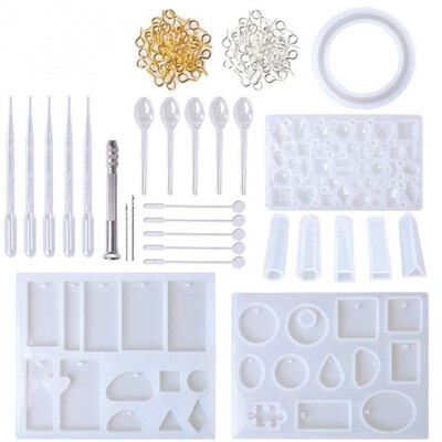 62 Pcs DIY Bracelet Pendant Candle Molds Silicone Resin Jewelry Molds Set DIY Making Tool Crafting Pendant Earrings
62 Pcs DIY Bracelet Pendant Candle Molds Silicone Resin Jewelry Molds Set DIY Making Tool Crafting Pendant Earrings