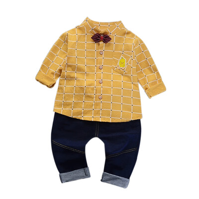 Baby Boy Clothes 2Pcs Cotton Fashion Plaid Print Long Sleeve Shirt Blouse Denim Trousers Casual Outfits Clothes
Baby Boy Clothes 2Pcs Cotton Fashion Plaid Print Long Sleeve Shirt Blouse Denim Trousers Casual Outfits Clothes