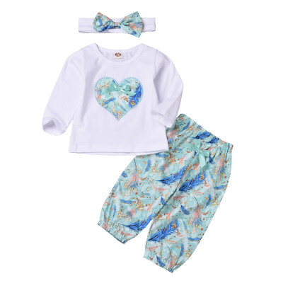 Baby Girl Clothes Spring Autumn Winter Casual Long Sleeve Top And Printing Trousers And Headband Kit Kid Three-piece Outfit Set
Baby Girl Clothes Spring Autumn Winter Casual Long Sleeve Top And Printing Trousers And Headband Kit Kid Three-piece Outfit Set