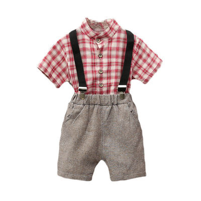 kid clothes Summer boys clothes Short Sleeve Plaid Print Tops T-shirtStrap Shorts Suspenders Fashion Clothing Sets
kid clothes Summer boys clothes Short Sleeve Plaid Print Tops T-shirtStrap Shorts Suspenders Fashion Clothing Sets
