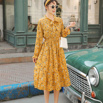 Women Dress Autumn Bohemian Print Women Dresses Sweet Bow Neck Petal Sleeve Womens Mid-Calf Dresses
Women Dress Autumn Bohemian Print Women Dresses Sweet Bow Neck Petal Sleeve Womens Mid-Calf Dresses