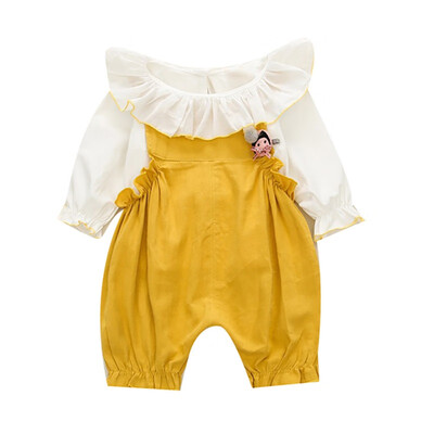 Fashion Spring Autumn Newborn Baby Girls Suit T-shirt Round Collar Casual TopsCartoon Printed Bib Pants Girls Clothing Sets
Fashion Spring Autumn Newborn Baby Girls Suit T-shirt Round Collar Casual TopsCartoon Printed Bib Pants Girls Clothing Sets