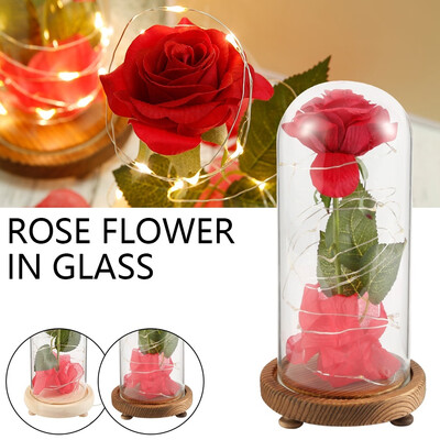 Romantic Eternal Rose Led Light with Glass Cover Wooden Base Preserved Flowers Women Girls Gifts
Romantic Eternal Rose Led Light with Glass Cover Wooden Base Preserved Flowers Women Girls Gifts