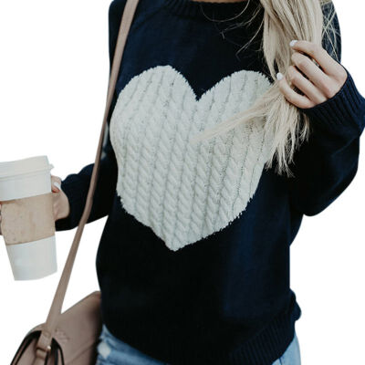 2019 Winter Womens Long-sleeve Love Sweater Knitted Pullover Female Soft Warm Autumn Casual Sweater
2019 Winter Womens Long-sleeve Love Sweater Knitted Pullover Female Soft Warm Autumn Casual Sweater
