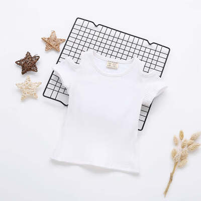 2018 New Summer Baby Girls Candy Color Off-shoulder Short Sleeved Kids T-shirt Cotton Clothes Tops
2018 New Summer Baby Girls Candy Color Off-shoulder Short Sleeved Kids T-shirt Cotton Clothes Tops
