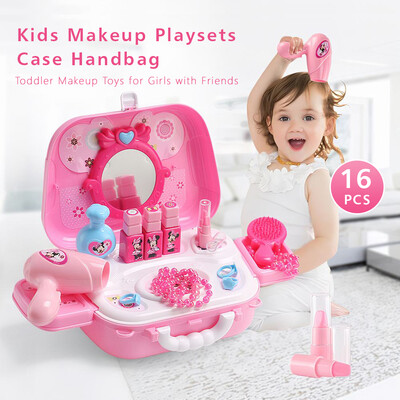 Kids Makeup Playsets Case Handbag Pretend Play Make Up Case&Cosmetic Set 16PCS Toddler Makeup Toys for Girls Cosmetician Plays
Kids Makeup Playsets Case Handbag Pretend Play Make Up Case&Cosmetic Set 16PCS Toddler Makeup Toys for Girls Cosmetician Plays