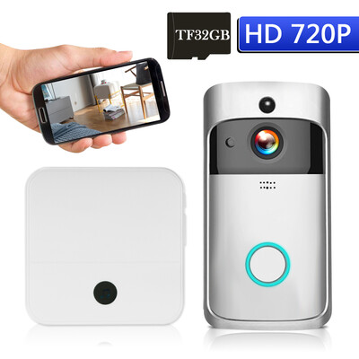 WiFi Smart Wireless Security DoorBell Smart HD 720P Visual Intercom Recording Video Door Phone Remote Home Monitoring Night Vision
WiFi Smart Wireless Security DoorBell Smart HD 720P Visual Intercom Recording Video Door Phone Remote Home Monitoring Night Vision