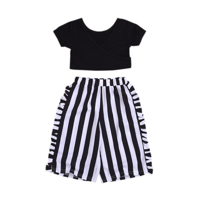 2PcsSet Summer Baby Girls Casual Short Sleeve T-shirt TopsStriped Print Pants Suits Costume Set
2PcsSet Summer Baby Girls Casual Short Sleeve T-shirt TopsStriped Print Pants Suits Costume Set