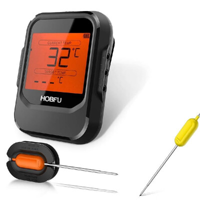 BT40 Wireless Digital BBQ Thermometer Temperature Setting Function Food Cooking Tool with 6 Probes
BT40 Wireless Digital BBQ Thermometer Temperature Setting Function Food Cooking Tool with 6 Probes