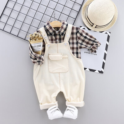 Toddler Newborn Boy Girl Autumn Outfits Long Sleeve Plaid Print TopStrap Trousers Casual Sets
Toddler Newborn Boy Girl Autumn Outfits Long Sleeve Plaid Print TopStrap Trousers Casual Sets
