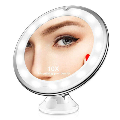 10 Times Magnifier Mirror with Light for Makeup Women Portable Light Up Mirror 360 Degree Adjustable Mirror Sukcer Fill Light
10 Times Magnifier Mirror with Light for Makeup Women Portable Light Up Mirror 360 Degree Adjustable Mirror Sukcer Fill Light