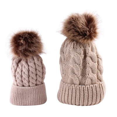 2Pcs Cute Women Mother Baby Parent-child Hats Kids Boys Girls Knitted Crochet Warm Winter Knit Fur Hook Pompon Winter Caps
2Pcs Cute Women Mother Baby Parent-child Hats Kids Boys Girls Knitted Crochet Warm Winter Knit Fur Hook Pompon Winter Caps