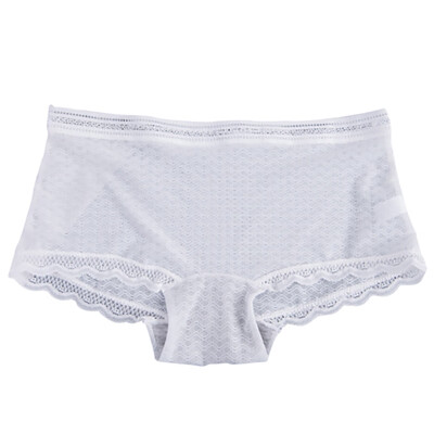 Women Lace Stitching Transparent Mesh Solid Color Mid Waist Hip Shaping Briefs Sweet Sexy Panties
Women Lace Stitching Transparent Mesh Solid Color Mid Waist Hip Shaping Briefs Sweet Sexy Panties