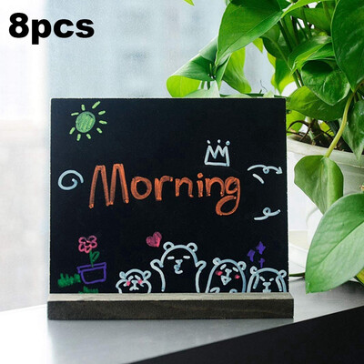 8pcs Mini Tabletop Chalkboards Signs Wooden Framed Small Blackboard with Removable Base for Restaurant Wedding
8pcs Mini Tabletop Chalkboards Signs Wooden Framed Small Blackboard with Removable Base for Restaurant Wedding