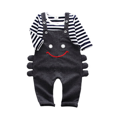 2pcs Baby Boy Bib Pants Hoodie Suit Long Sleeve Striped Shirt Suspender Straps Cartoon Long Pants Trousers Children New
2pcs Baby Boy Bib Pants Hoodie Suit Long Sleeve Striped Shirt Suspender Straps Cartoon Long Pants Trousers Children New