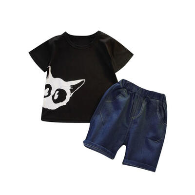 Summer Baby Boys Short Sleeve Cartoon Animal Print Tops Blouse T-shirtDdenim Shorts Casual Outfits Sets 6M-4T
Summer Baby Boys Short Sleeve Cartoon Animal Print Tops Blouse T-shirtDdenim Shorts Casual Outfits Sets 6M-4T