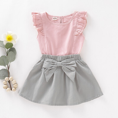 2PcsSet Summer Baby Girls Flare Sleeve Cotton T-shirt BlouseBowknot Design Short Skirts Casual Outfits Set
2PcsSet Summer Baby Girls Flare Sleeve Cotton T-shirt BlouseBowknot Design Short Skirts Casual Outfits Set