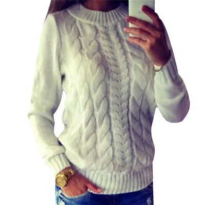 Women Fashion Sweater Pullover Casual Braided Long Sleeve Jumper Casual Solid Color Sweater Jumper
Women Fashion Sweater Pullover Casual Braided Long Sleeve Jumper Casual Solid Color Sweater Jumper