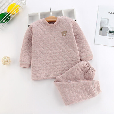 Baby Boy Clothes Toddler Girl 1-6T Children Cartoon Bear Pattern Quilted Thick Warm Casual Three-layer Thermal Underwear Set
Baby Boy Clothes Toddler Girl 1-6T Children Cartoon Bear Pattern Quilted Thick Warm Casual Three-layer Thermal Underwear Set