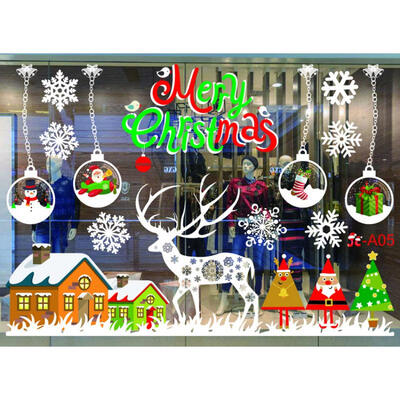 Christmas Decorations No Glue Static Wall Stickers Paper-Cuts Stickers for Home Glass Window Removable Self-Adhesive New Year
Christmas Decorations No Glue Static Wall Stickers Paper-Cuts Stickers for Home Glass Window Removable Self-Adhesive New Year