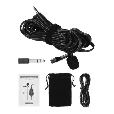 Professional 35mm Recording Condenser Lavalier Microphone Portable Omni-directional Interview Mic with 65mm Adapter for Smartpho
Professional 35mm Recording Condenser Lavalier Microphone Portable Omni-directional Interview Mic with 65mm Adapter for Smartpho