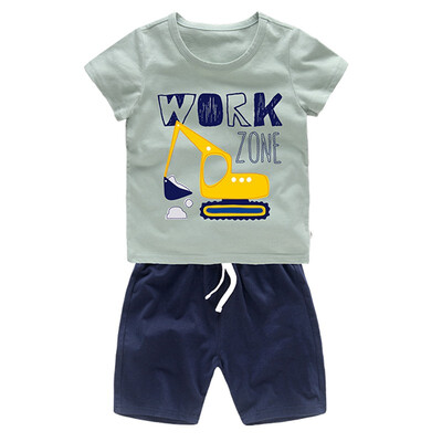 Summer Kids Boys Cotton Short Sleeve Cartoon Excavator Pattern Tops T-shirtsShorts Casual Outfits Sets
Summer Kids Boys Cotton Short Sleeve Cartoon Excavator Pattern Tops T-shirtsShorts Casual Outfits Sets