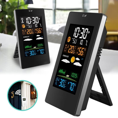 7 Language Vertical Color Screen Weather Clock Indoor Outdoor Weather Clock Thermometer Barometer Humidity Gauge Weather Station
7 Language Vertical Color Screen Weather Clock Indoor Outdoor Weather Clock Thermometer Barometer Humidity Gauge Weather Station