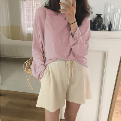 Korean Style Autumn Winter New Vintage Casual Loose Multicolor Solid plus size T-shirt Long-Sleeved T-Shirt Women camiseta mujer
Korean Style Autumn Winter New Vintage Casual Loose Multicolor Solid plus size T-shirt Long-Sleeved T-Shirt Women camiseta mujer
