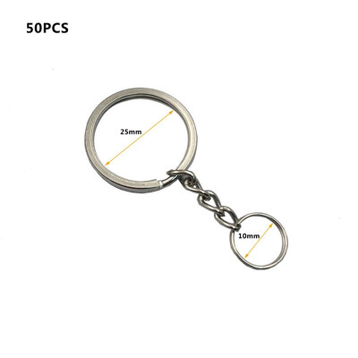 Polished Silver Color 25mm30 Keyring Keychain Split Ring With Short Chain Key Rings Women Men Key Chains Outdoor Tools
Polished Silver Color 25mm30 Keyring Keychain Split Ring With Short Chain Key Rings Women Men Key Chains Outdoor Tools