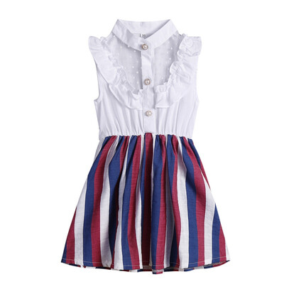 Baby Girls Summer Sleeveless Patchwork Striped Draped Dress New Kids Children High Quality Casual Soft Cotton Clothing Dress
Baby Girls Summer Sleeveless Patchwork Striped Draped Dress New Kids Children High Quality Casual Soft Cotton Clothing Dress
