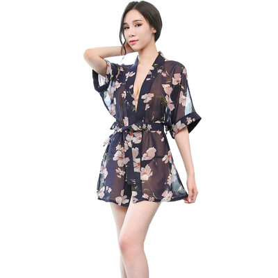3 pcsSet Women Perspective Sexy Chiffon Printed Nightgown Lingerie Japanese Floral Kimono Bathrobe Robe Outer Robe Sleepwear
3 pcsSet Women Perspective Sexy Chiffon Printed Nightgown Lingerie Japanese Floral Kimono Bathrobe Robe Outer Robe Sleepwear