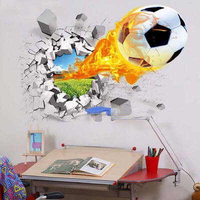 Creative Football 3D Wall Stickers Basketball Broken Wall Art Decal Car Wall Poster Kids Room Decoration Boys Favors
Creative Football 3D Wall Stickers Basketball Broken Wall Art Decal Car Wall Poster Kids Room Decoration Boys Favors
