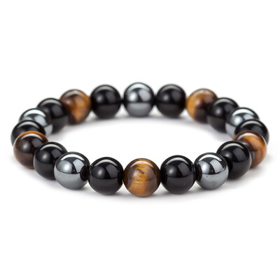 Fashion Man Tiger Eye Hematite & Obsidian Stone Bead Bracelet Men Bracelet Jewelry Gift
Fashion Man Tiger Eye Hematite & Obsidian Stone Bead Bracelet Men Bracelet Jewelry Gift