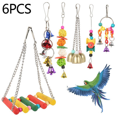 Pet Accessories Pet Toys 6 Pcsset Bird Parrot Toy Hanging Bell Pet Bird Cage Hammock Swing Toy Hanging Toy Bite Toy
Pet Accessories Pet Toys 6 Pcsset Bird Parrot Toy Hanging Bell Pet Bird Cage Hammock Swing Toy Hanging Toy Bite Toy