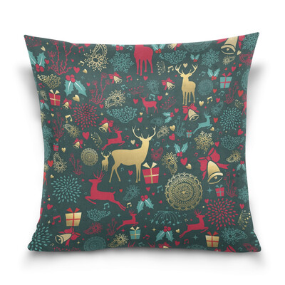 ALAZA Throw Pillow Cover 16 X 16 inch Christmas Gift Cushion Cover with Christmas Gold Deer Printed Pillowcase
ALAZA Throw Pillow Cover 16 X 16 inch Christmas Gift Cushion Cover with Christmas Gold Deer Printed Pillowcase