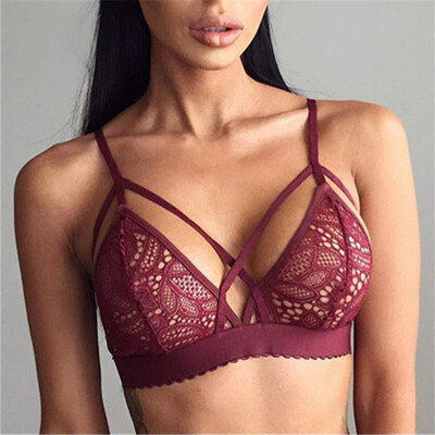 Sexy Lingerie Hollow Petals Deep V Womens Bra Lace Sling Solid Color Bandage Mesh Light Underwear
Sexy Lingerie Hollow Petals Deep V Womens Bra Lace Sling Solid Color Bandage Mesh Light Underwear