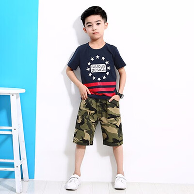 Male childrens wear summer 2018 children new camouflage suit cuhk childrens summer leisure two suits 
Male childrens wear summer 2018 children new camouflage suit cuhk childrens summer leisure two suits