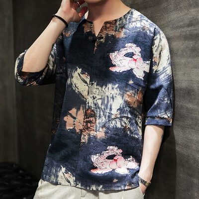 Toponeto Mens Ethnic Style Tie Dye Half Sleeve Casual Cotton Linen Printing Shirt Blouse
Toponeto Mens Ethnic Style Tie Dye Half Sleeve Casual Cotton Linen Printing Shirt Blouse
