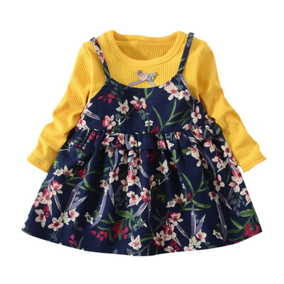Girls Dress Cute Fashion Flower Infant Fake 2 Piece Long Sleeve Dresses Autumn Spring Kids Dresses For Girls Chilren Clothing
Girls Dress Cute Fashion Flower Infant Fake 2 Piece Long Sleeve Dresses Autumn Spring Kids Dresses For Girls Chilren Clothing