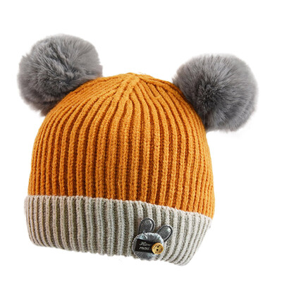 Warm Winter Newborn Cute Warm Kids Girls Boys Baby Cartoon Bear Hats Knitted Wool Hemming Caps With Ball
Warm Winter Newborn Cute Warm Kids Girls Boys Baby Cartoon Bear Hats Knitted Wool Hemming Caps With Ball