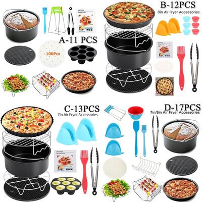 11121317Pcs Home Air Fryer Pan Accessories Non-stick Bucket Stainless Steel Stand Silicone Mat with Recipe Book
11121317Pcs Home Air Fryer Pan Accessories Non-stick Bucket Stainless Steel Stand Silicone Mat with Recipe Book