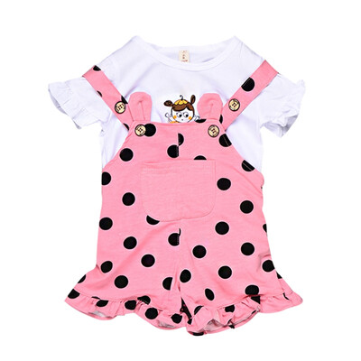 Toddler Newborn Girl Clothes Autumn Outfits Flare Sleeve Cartoon T-shirt TopsStrap Dot Print Shorts Casual Sets 
Toddler Newborn Girl Clothes Autumn Outfits Flare Sleeve Cartoon T-shirt TopsStrap Dot Print Shorts Casual Sets