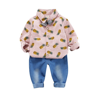 Autumn Children Baby Boys Casual Long Sleeve Pineapple Print Shirt TopsDenim Pants Trouser Set
Autumn Children Baby Boys Casual Long Sleeve Pineapple Print Shirt TopsDenim Pants Trouser Set