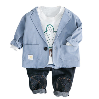 Childrens Sets Kids Boys Clothing Set Spring Classic Casual Suit Coat T-Shirt Pant Set Children Kids 3Pcs Clothes Set
Childrens Sets Kids Boys Clothing Set Spring Classic Casual Suit Coat T-Shirt Pant Set Children Kids 3Pcs Clothes Set