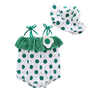 Infant Summer Round Collar Short Sleeve Dot Print Girls Jumpsuit Climb Soft RomperHat Two-piece Set
Infant Summer Round Collar Short Sleeve Dot Print Girls Jumpsuit Climb Soft RomperHat Two-piece Set