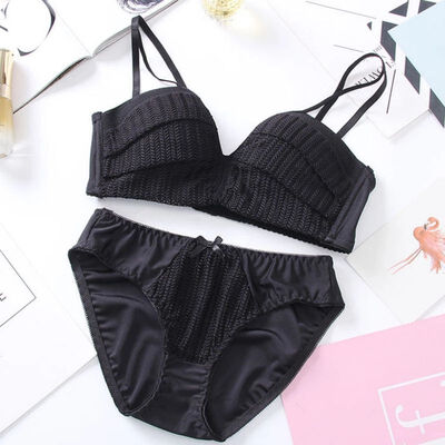 Sexy underwear set Solid Color Girl Knitting Thread Without Steel Ring Gather 12 Cup Bra Underwear Set
Sexy underwear set Solid Color Girl Knitting Thread Without Steel Ring Gather 12 Cup Bra Underwear Set