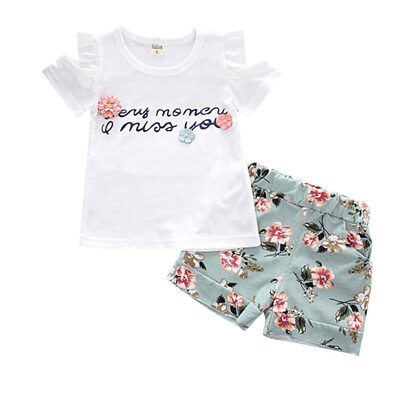 Children Girls Casual Summer Letter Print Short Sleeve T-shirtFloral Shorts Suits 2Pcs Costume Set
Children Girls Casual Summer Letter Print Short Sleeve T-shirtFloral Shorts Suits 2Pcs Costume Set
